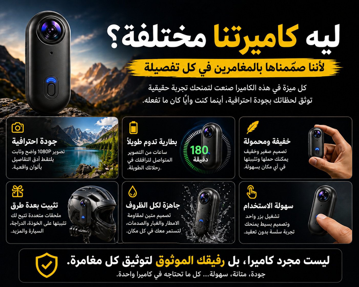 POV Cam | كاميرا توثيق المغامرات